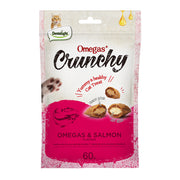 DENTALIGHT - Omegas Crunchy Cat Chew Treat, Rich in Fish Oil and Egg Powder, Vitamins & Minerals Enriched, 60g